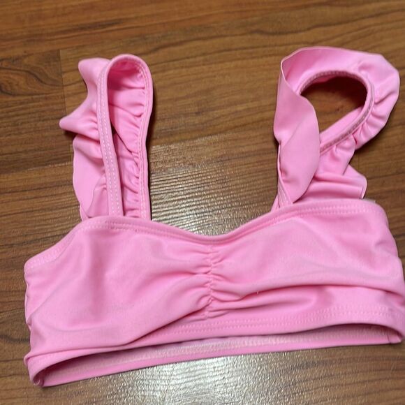 Mommy and me Striped & Flamingo Print Tie Side Bikini Swimsuits - Picture 7 of 16